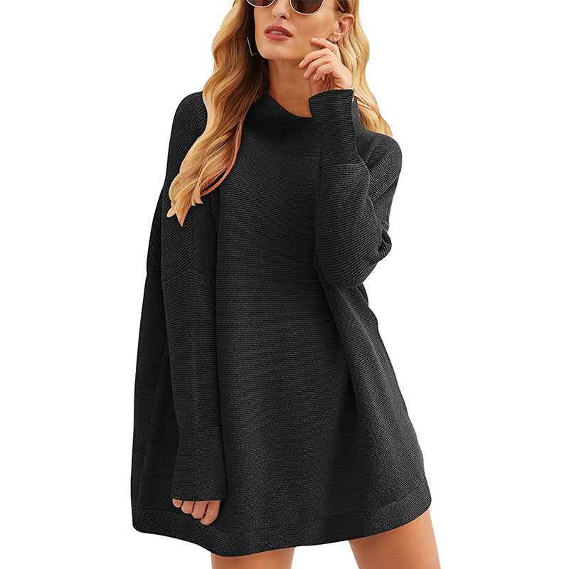 Ladies Casual Knit Sweater with Long Sleeves and Dropped Shoulder Lune London