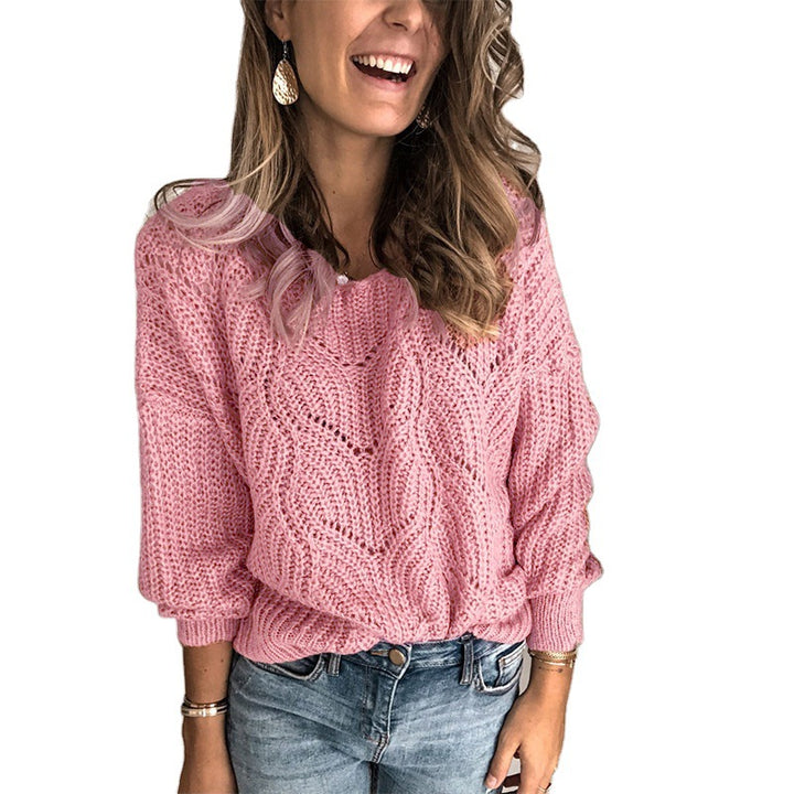 Ladies Chunky Knit Sweater with Creative Braid Pattern Lune London