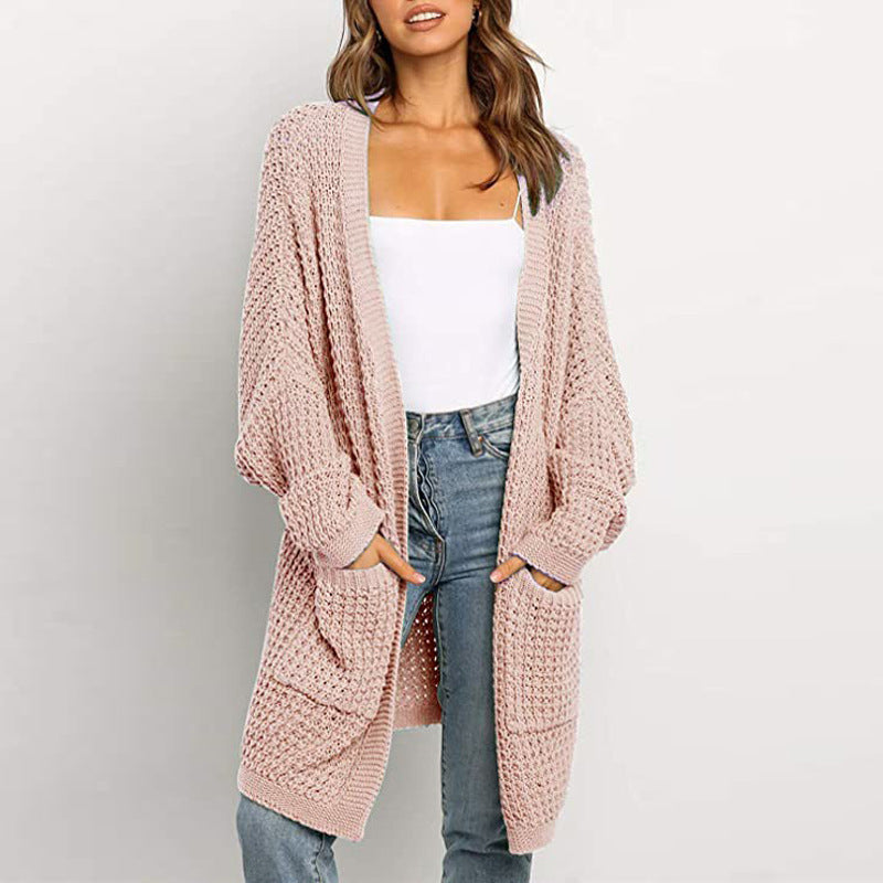 Cardigan en tricot épais pour femmes avec poches pratiques et coupe ample Chic & Stil