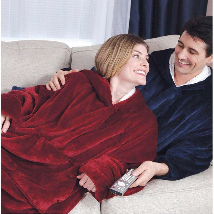 Women Large Soft Fleece Hoodie with Practical Pockets Lune London