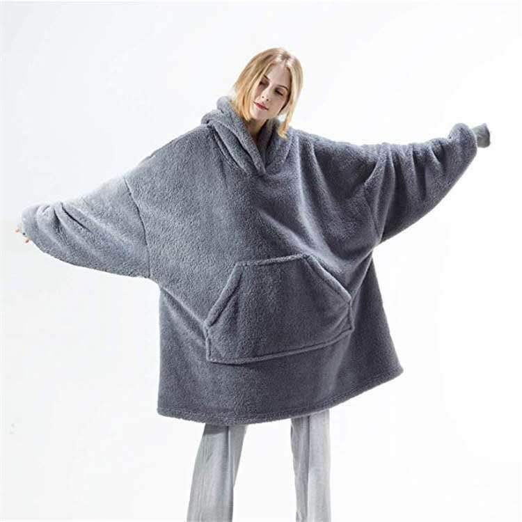 Women Large Soft Fleece Hoodie with Practical Pockets Lune London