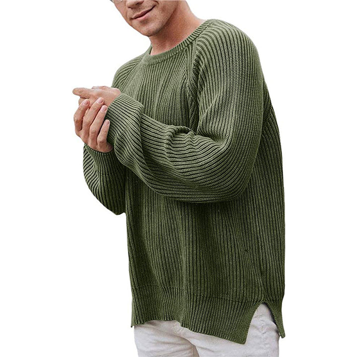 Casual knit sweater for men with ribbed structure and comfortable fit Lune London