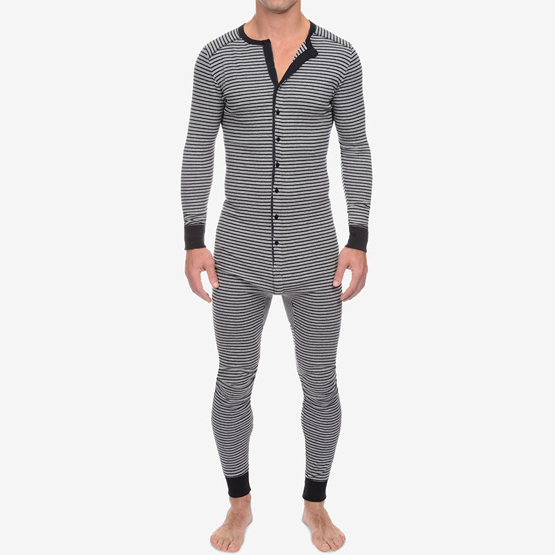 Men's long sleeve pajama set with a comfortable button design Lune London