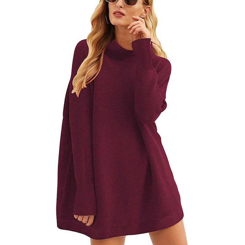 Ladies Casual Knit Sweater with Long Sleeves and Dropped Shoulder Lune London