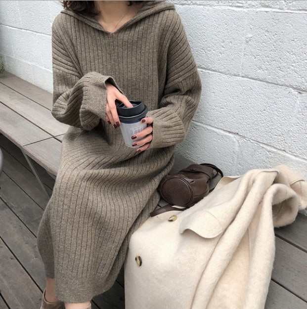 Women's knit dress with a ribbed design and a relaxed fit Lune London