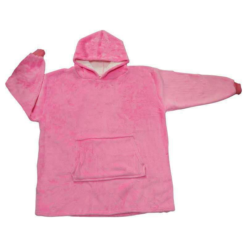 Women Large Soft Fleece Hoodie with Practical Pockets Lune London