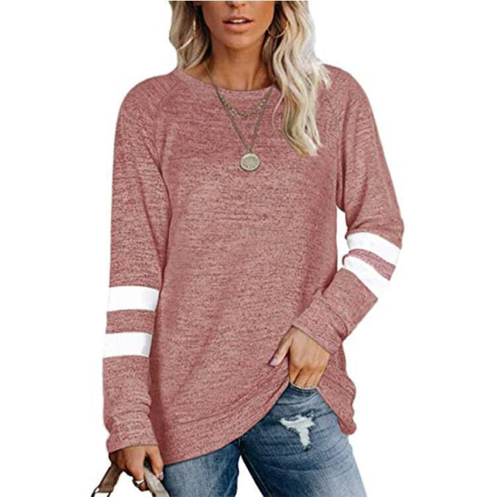 Casual long sleeve t-shirt for women with contrasting sleeve details Lune London
