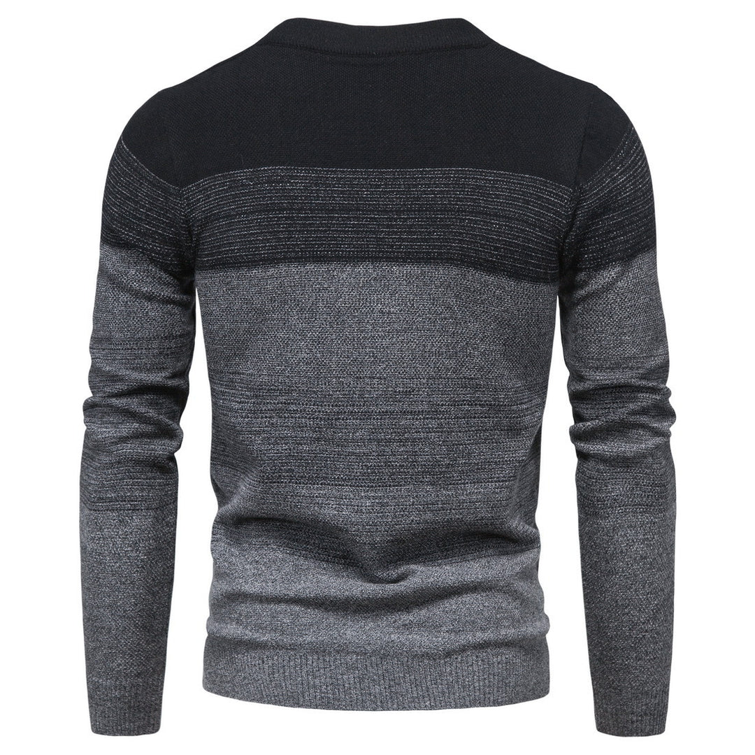 Fashionable men's knit jacket with full zip and gradient colors Lune London