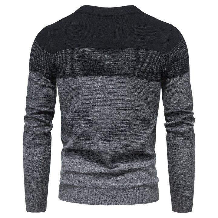 Fashionable men's knit jacket with full zip and gradient colors Lune London