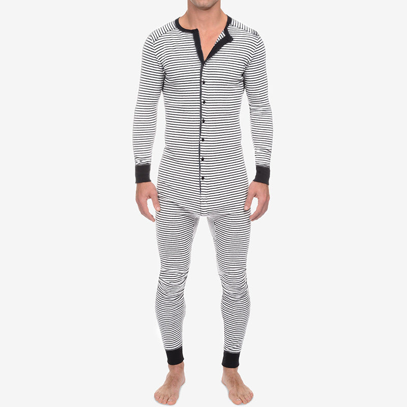 Men's long sleeve pajama set with a comfortable button design Lune London