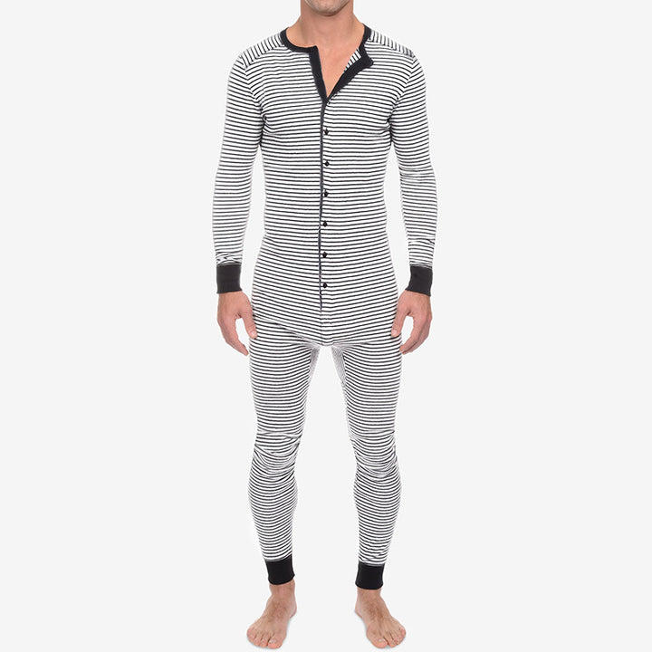 Men's long sleeve pajama set with a comfortable button design Lune London