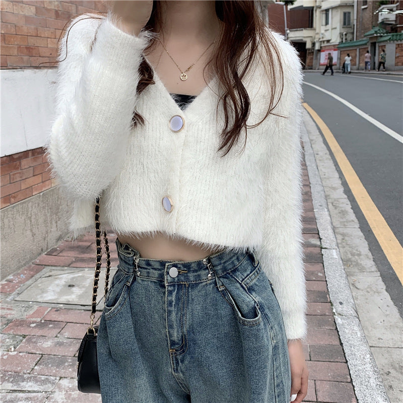 Gilet Cozy pour femmes avec décolleté en V et détails de boutons Chic & Stil