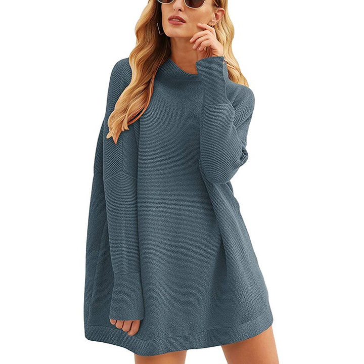 Ladies Casual Knit Sweater with Long Sleeves and Dropped Shoulder Lune London