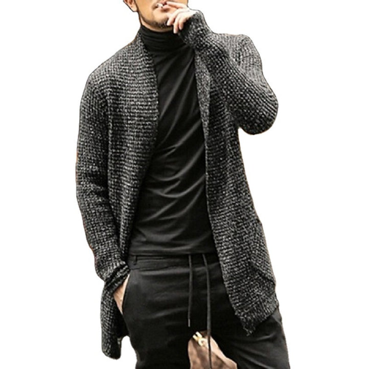 Elegant knit cardigan for men with open front and relaxed fit Lune London