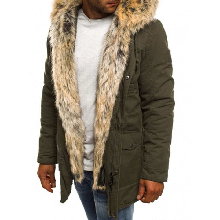 Men's parka lined with removable faux fur collar Lune London