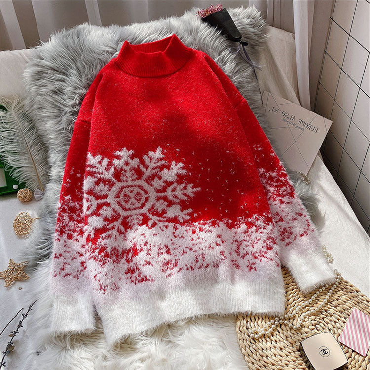 Lune London women's sweater with snowflake pattern