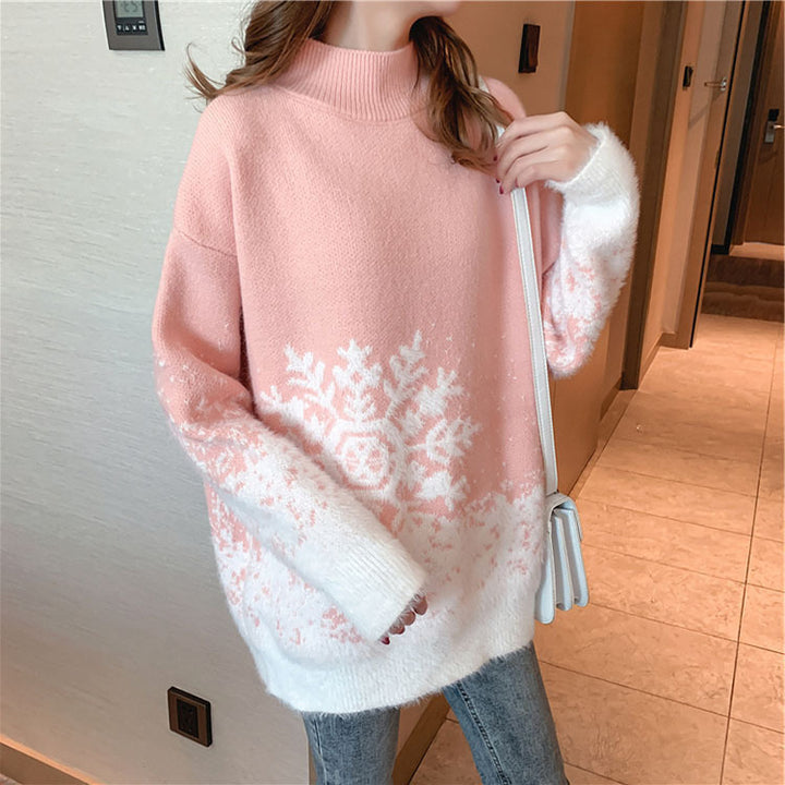 Lune London women's sweater with snowflake pattern