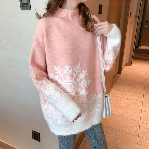 Lune London women's sweater with snowflake pattern