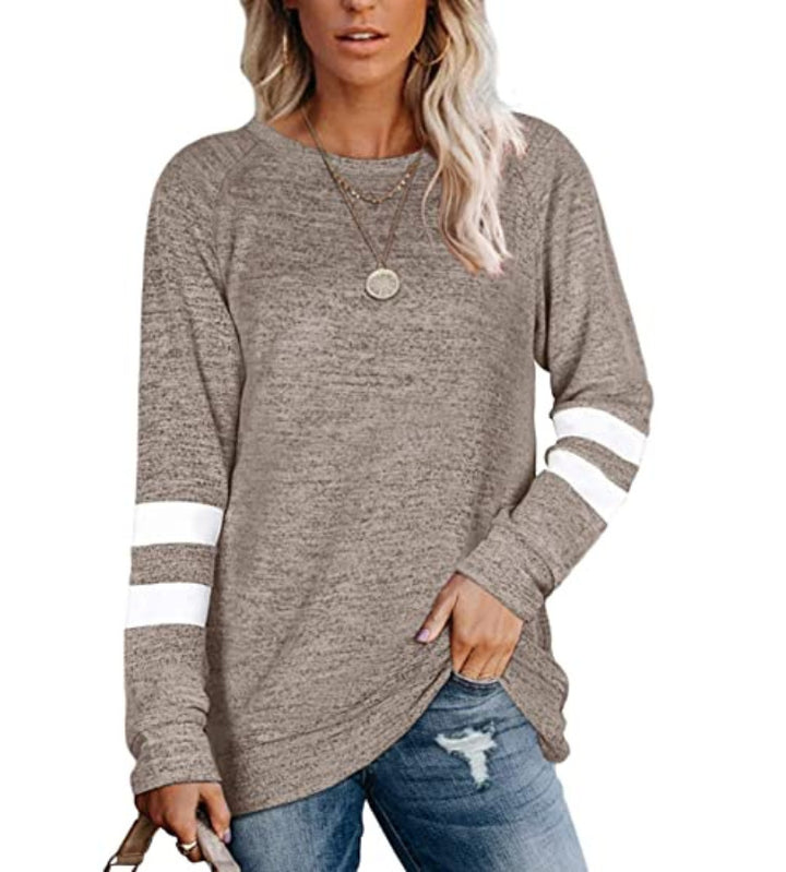 Casual long sleeve t-shirt for women with contrasting sleeve details Lune London