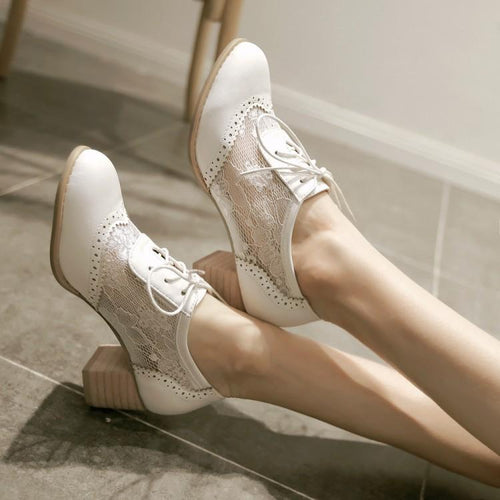 Lune London | Lace-up shoes with mesh heel