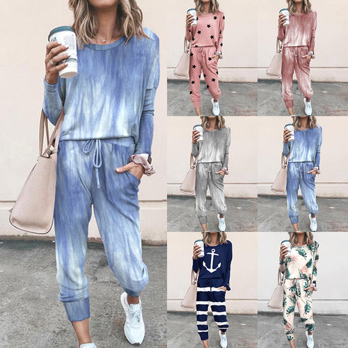 Women's jogging set with star print and elastic waistband Lune London