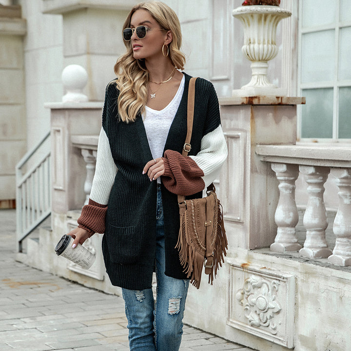 Knit cardigan for women with open sleeves and practical pockets Lune London