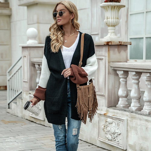 Knit cardigan for women with open sleeves and practical pockets Lune London