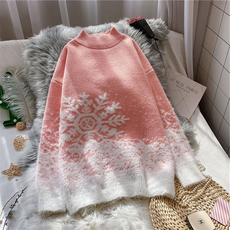Lune London women's sweater with snowflake pattern
