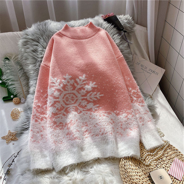 Lune London women's sweater with snowflake pattern