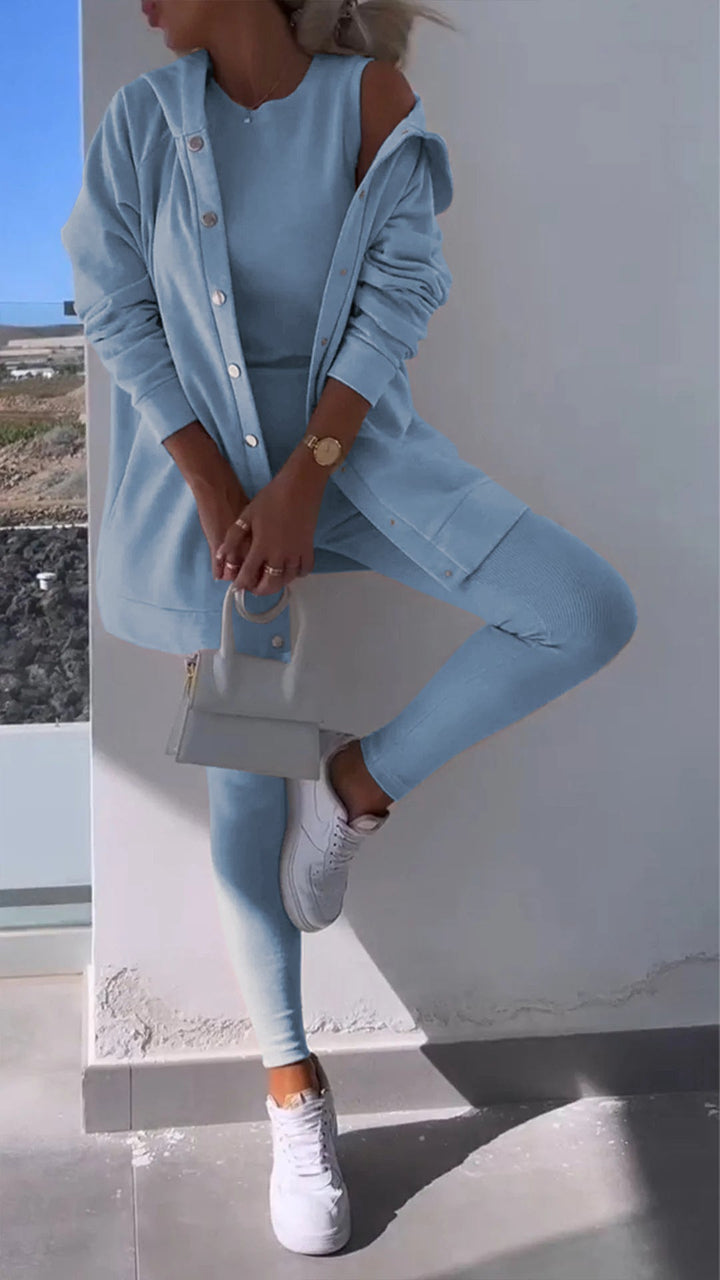 Lune London | Stylish vest set with hoodie
