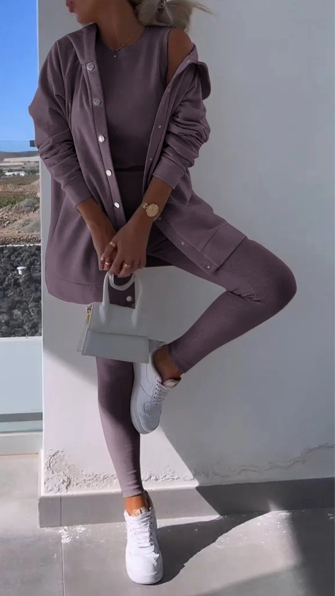 Lune London | Stylish vest set with hoodie
