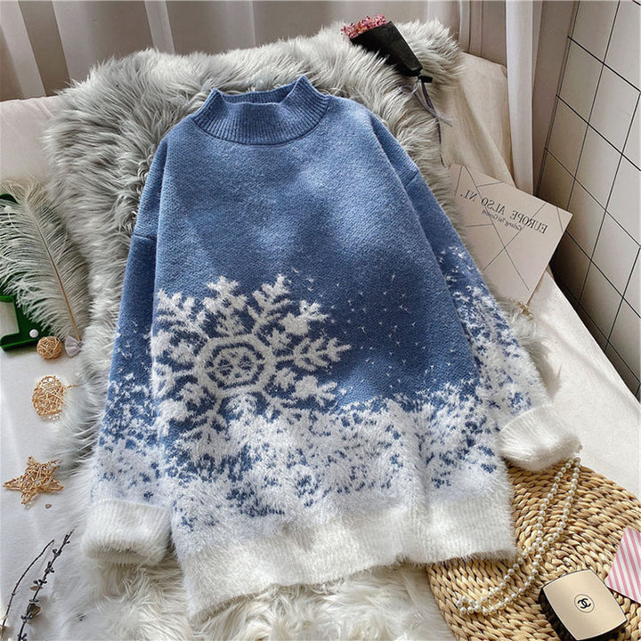 Lune London women's sweater with snowflake pattern