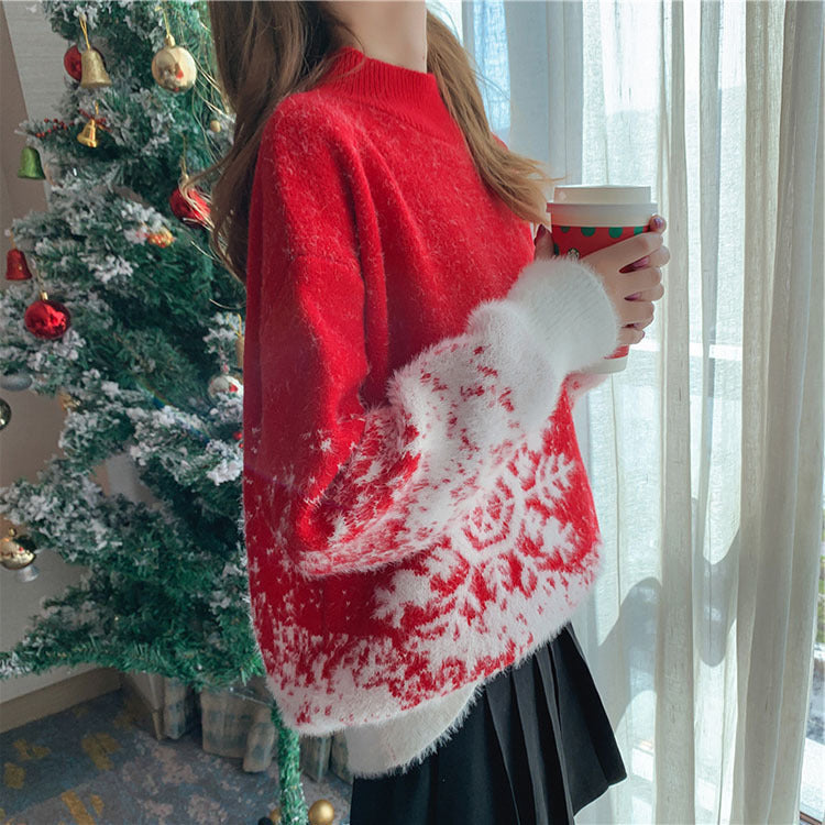 Lune London women's sweater with snowflake pattern