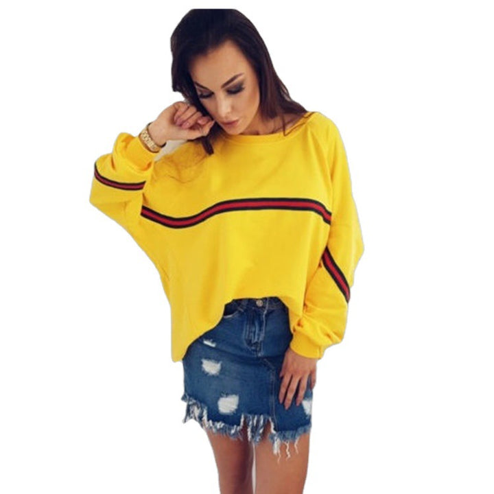 Women oversized casual sweater with color block pattern Lune London