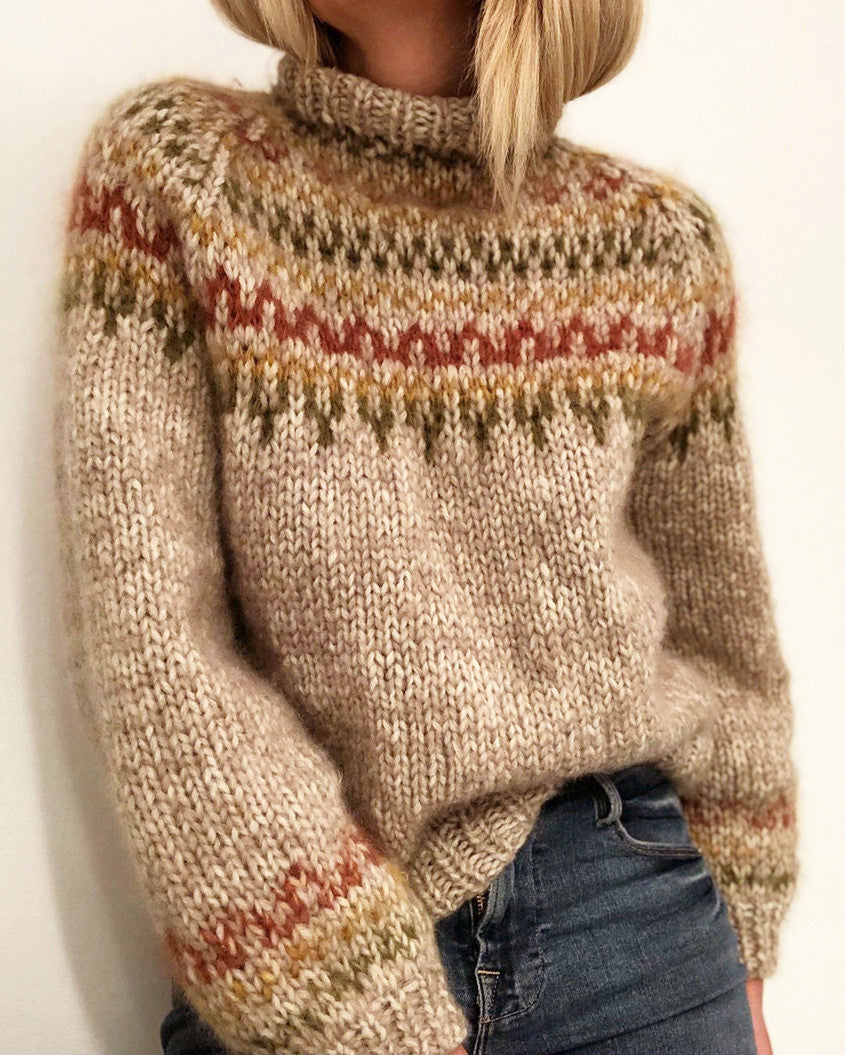 Lune London women's knitted sweater with high collar