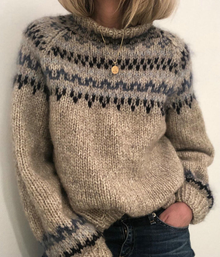 Lune London women's knitted sweater with high collar
