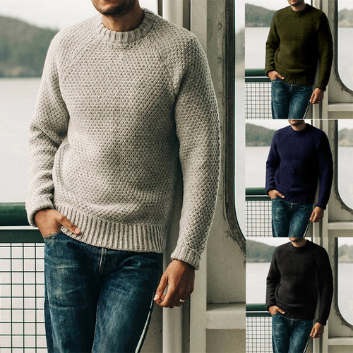 Men's knitted sweater with a timeless structured design Lune London