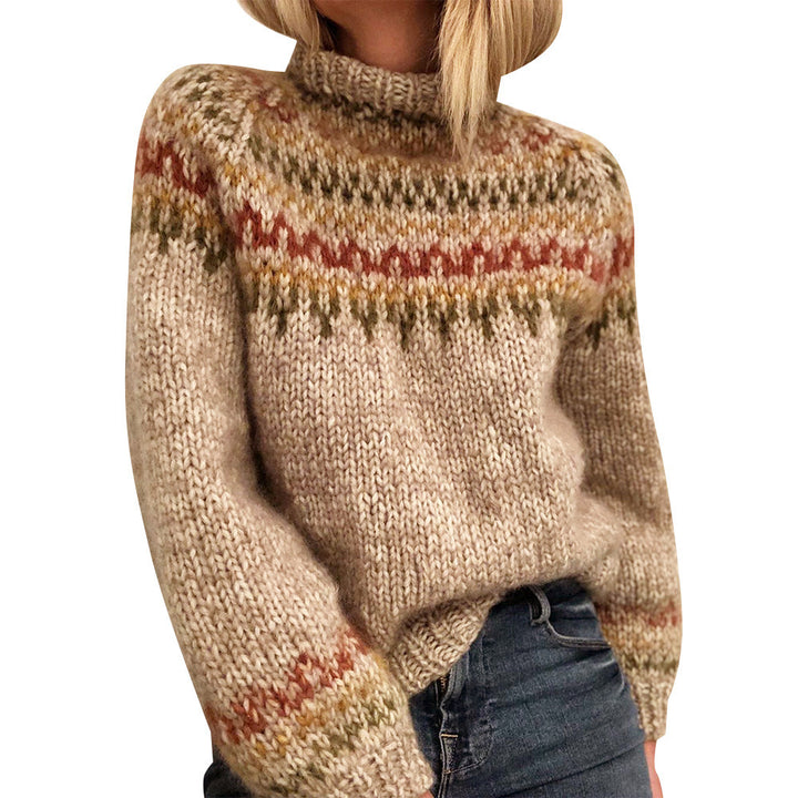 Lune London women's knitted sweater with high collar