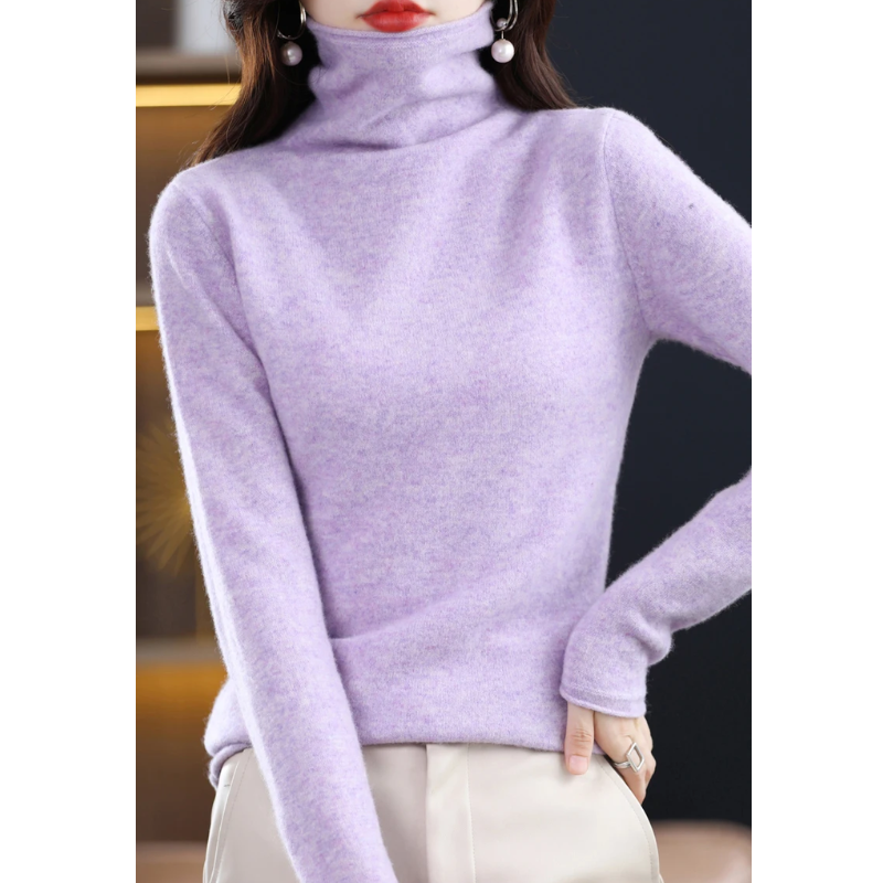 Lune London | Luxe Cashmere Pullover Women Soft Roll Neck Sweater Warm & Stylish