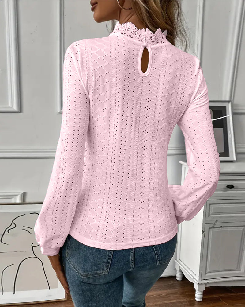 Lune London | Lace Round Neck Long Sleeve