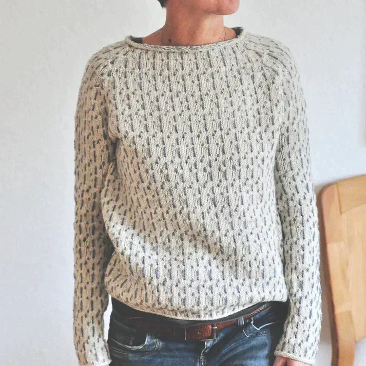 Lune London | Gray boat neck sweater - Elegant and comfortable women's clothing