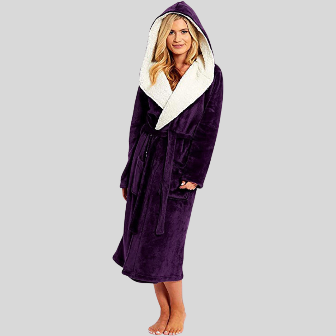 Lune London | Luxury Bathrobe Women Soft Hood and Practical Details