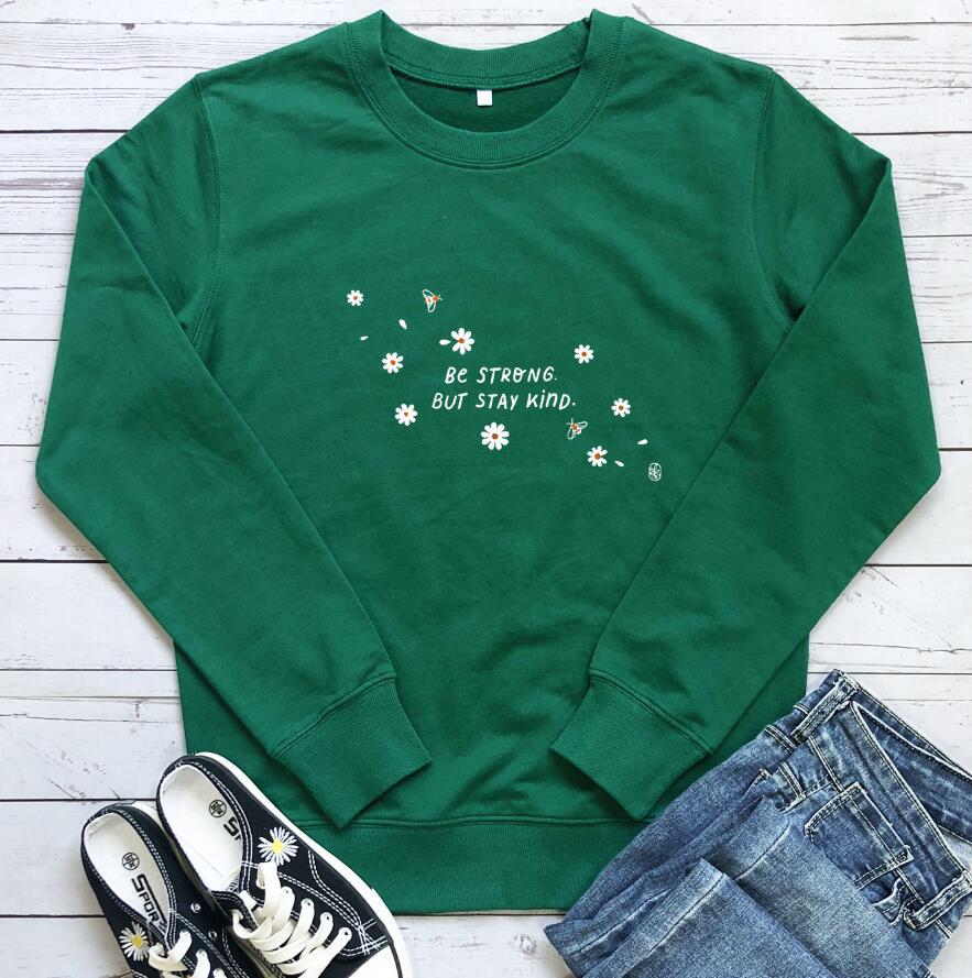 Sweat-shirt femme avec message inspirant et design floral Chic & Stil