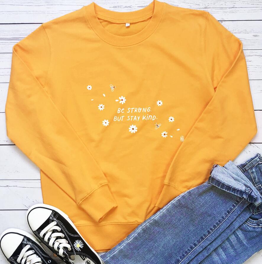 Sweat-shirt femme avec message inspirant et design floral Chic & Stil