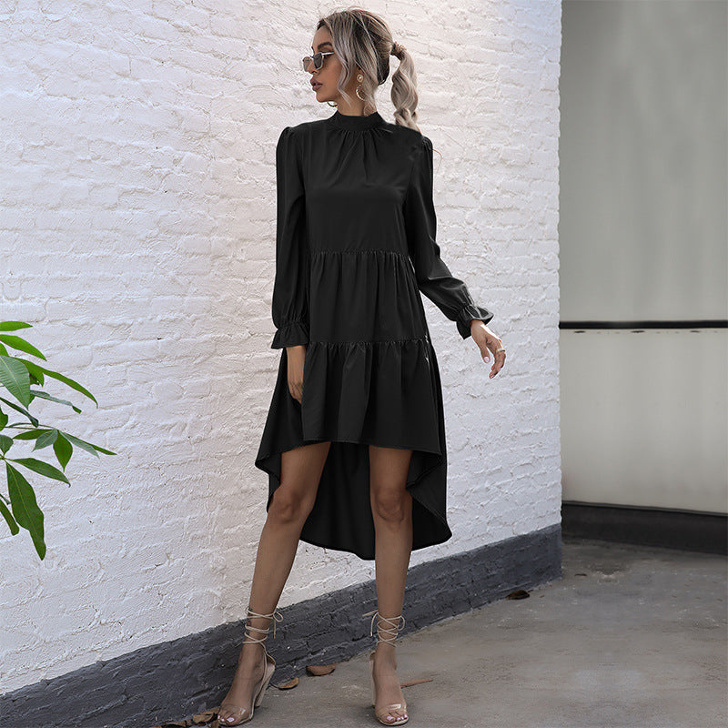 Ladies Elegant and casual mini dress with ruffles Lune London