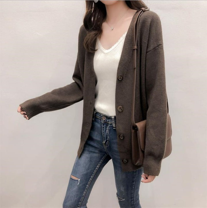 Women’s knit jacket with button design Lune London