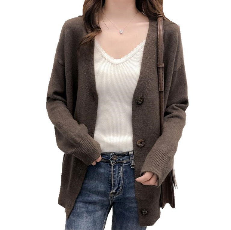 Women’s knit jacket with button design Lune London