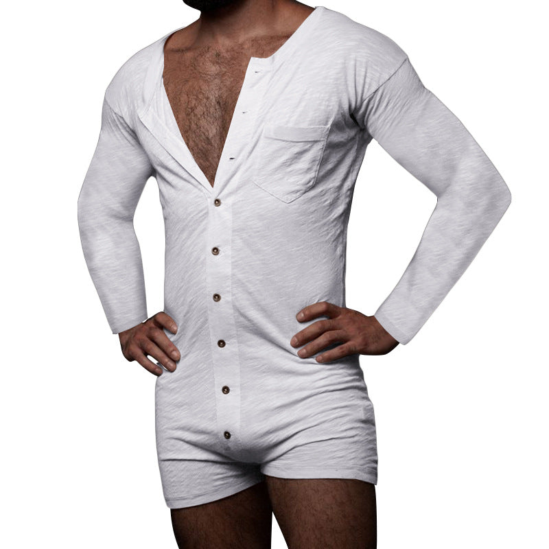 Men's jumpsuit with modern button design and practical chest pocket Lune London