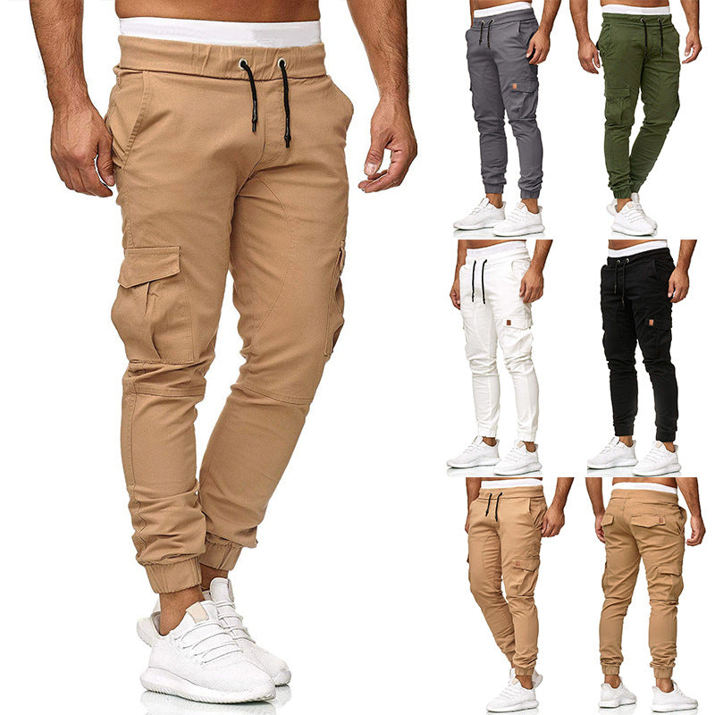 Men's cargo joggers with functional side pockets and an elastic waistband Lune London
