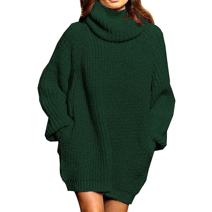 Oversized knitted sweater for women with high collar and relaxed sleeves Lune London